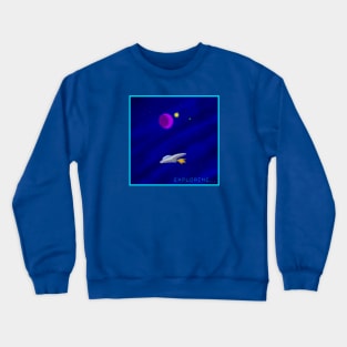 Spaceship Exploring Crewneck Sweatshirt